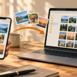 写真をLINEで送ると画質が落ちる？確認用と納品用の送り分けの説明イメージ（AI生成）